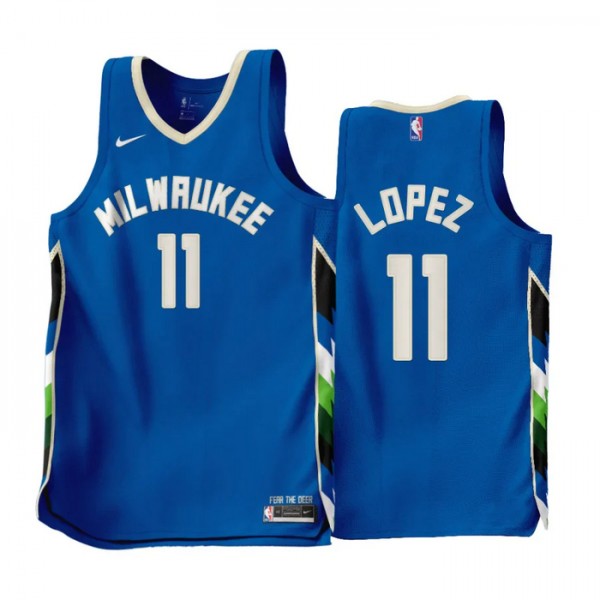 Milwaukee Bucks Trikot Brook Lopez 11 Nike 2022-23 City Edition Blau Swingman - Herren Milwaukee Bucks Trikot Brook Lopez 11 Nike 2022-23 City Edition Blau Swingman - Herren